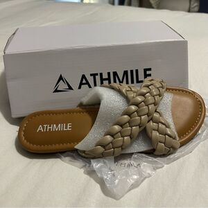 NEW IN BOX - ATHMILE Braided CrossOver Sandals​​